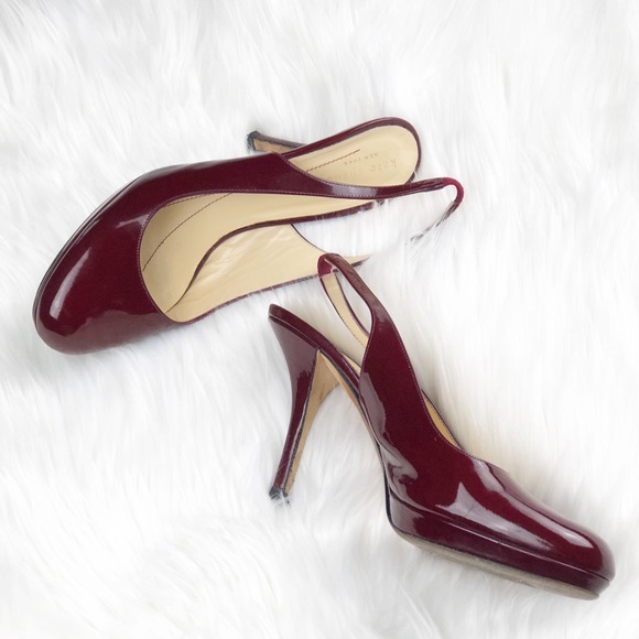 kate spade Shoes - Kate Spade Kenzie sling back patent leather heels